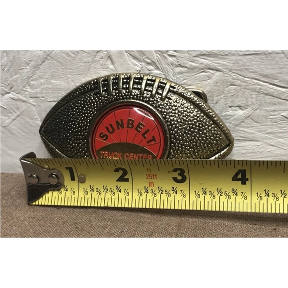 Vintage Sunbelt Truck Center Football Belt Buckle Made in USA with Box Rare - Picture 8 of 11